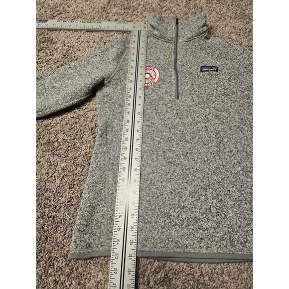Patagonia Better Sweater Womens M Gray Fleece Pullover 1/4 Zip Ozone Pilots - Picture 7 of 8